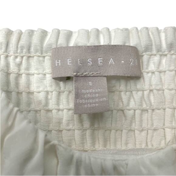 Chelsea28 White Smocked Mini Dress Adjustable Straps Lined Small NWT - Picture 4 of 5